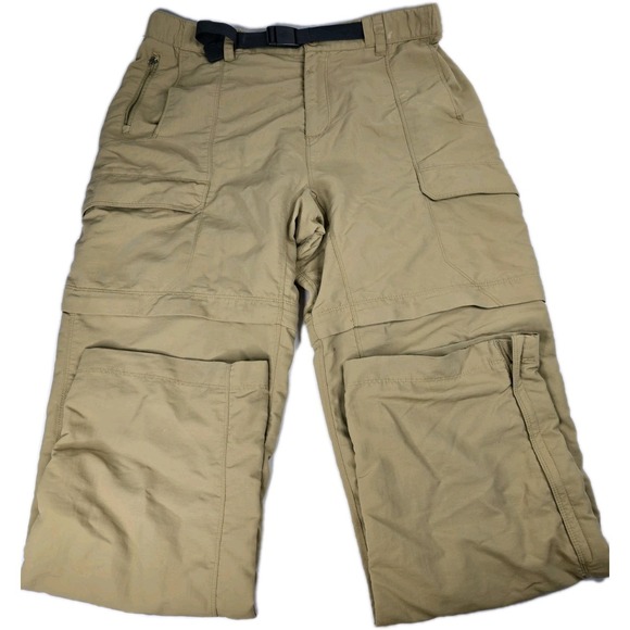 The‎ North Face Nylon Convertible Pant Mens 36x32 Beige Zip Off Hiking Outdoors - Picture 1 of 16